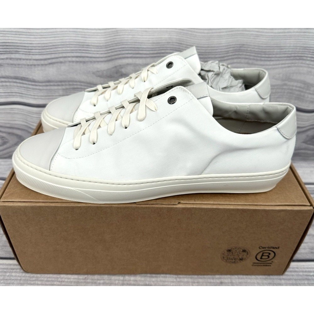 GOOD MAN BRAND LEGACY LO‎ TOP ITALIAN LEATHER SNEAKERS  NATURAL  MEN'S SIZE 15